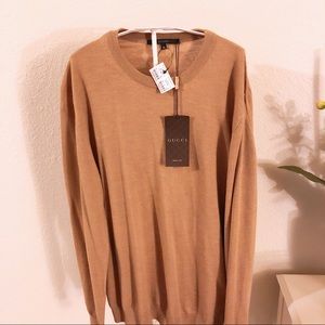 Gucci Camel Men's Interlocking Crewneck Pullover
